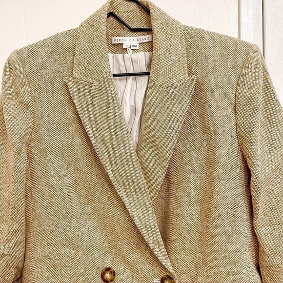 Veronica Beard Pyle wool jacket in camel size 12 - Picture 4 of 10